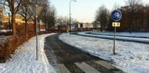 Leusdense fietspaden sneeuwvrij
